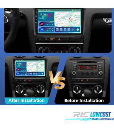 RÁDIO GPS ANDROID AUDI A3 03-13