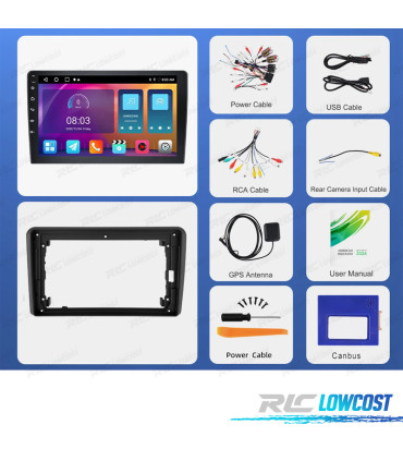 RÁDIO GPS ANDROID AUDI A3 03-13