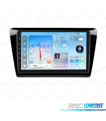 RÁDIO GPS ANDROID SKODA RAPID 12-19