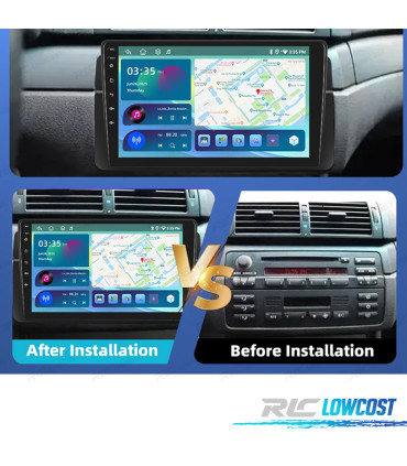 RÁDIO GPS ANDROID 13 BMW E46 98-07