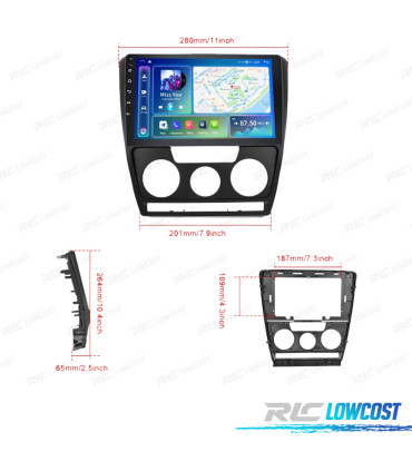 RÁDIO GPS ANDROID SKODA OCTAVIA 04-13