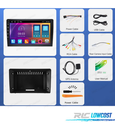 RÁDIO GPS ANDROID 13 CITROËN C2 / PEUGEOT 206 03-09