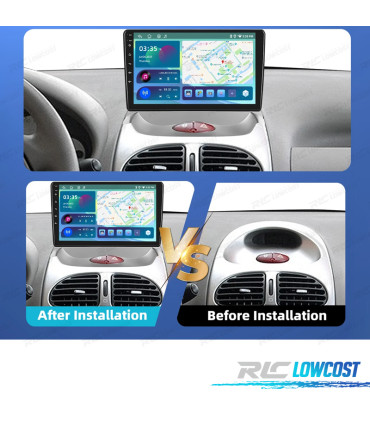 RÁDIO GPS ANDROID 13 CITROËN C2 / PEUGEOT 206 03-09