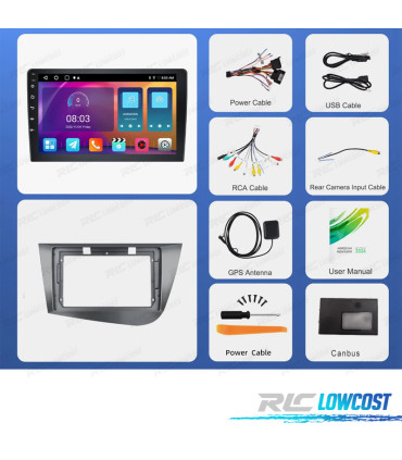 RÁDIO GPS ANDROID 13 SEAT LEON 05-12
