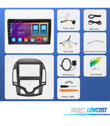 RÁDIO GPS ANDROID 13 HYUNDAI I30 07-11