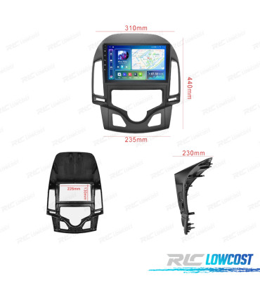 RÁDIO GPS ANDROID 13 HYUNDAI I30 07-11