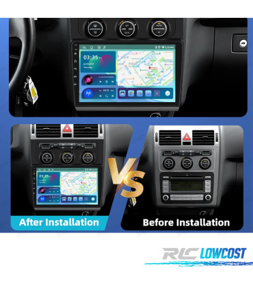 RÁDIO GPS ANDROID 13 VOLKSWAGEN TOURAN 03-06