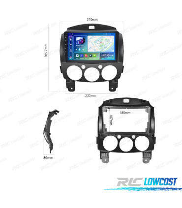 RÁDIO GPS ANDROID 13 MAZDA 2 07-15