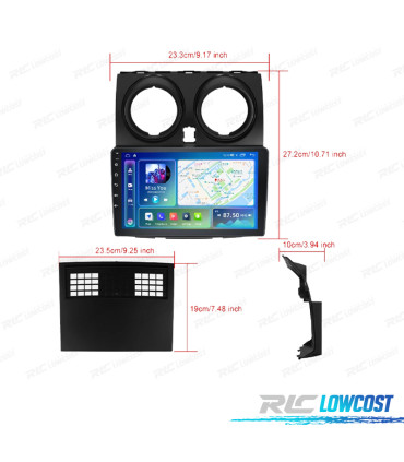 RÁDIO GPS ANDROID 13 NISSAN QASHQAI 06-18