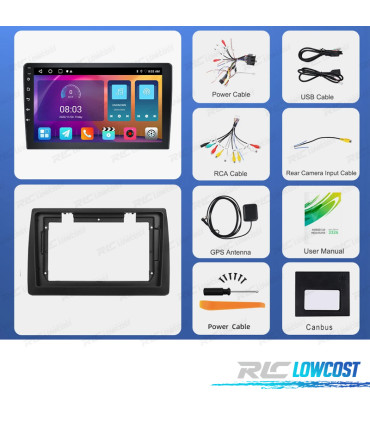 RÁDIO GPS ANDROID 13 FIAT STILO 01-08