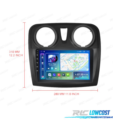 RÁDIO GPS ANDROID 13 DACIA SANDERO 12-16