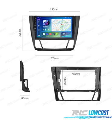 RÁDIO GPS ANDROID 13 BMW SÉRIE 1 E81 / E82 / E87 / E88 08-12