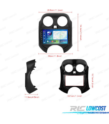 RÁDIO GPS ANDROID 13 NISSAN MICRA 11-17