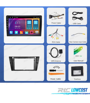 RÁDIO GPS ANDROID 13 BMW E90 / E91 / E92 / E93 05-14