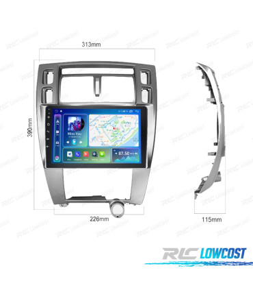 RÁDIO GPS ANDROID 13 HYUNDAI TUCSON 04-10