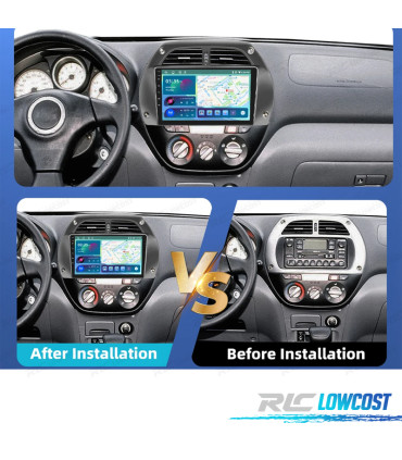 RÁDIO GPS ANDROID 13 TOYOTA RAV4 00-06
