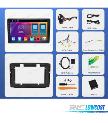 RÁDIO GPS ANDROID 13 SKODA FABIA 07-14