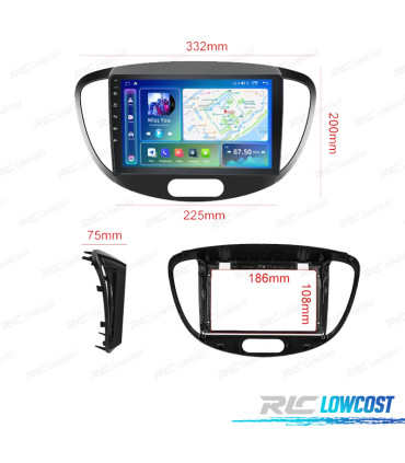 RÁDIO GPS ANDROID 13 HYUNDAI I10 11-13