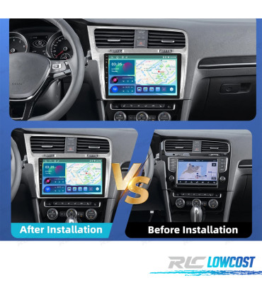 RÁDIO GPS ANDROID 13 VOLKSWAGEN GOLF MK7 12-17
