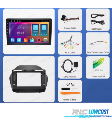 RÁDIO GPS ANDROID 13 HYUNDAI IX35 10-15