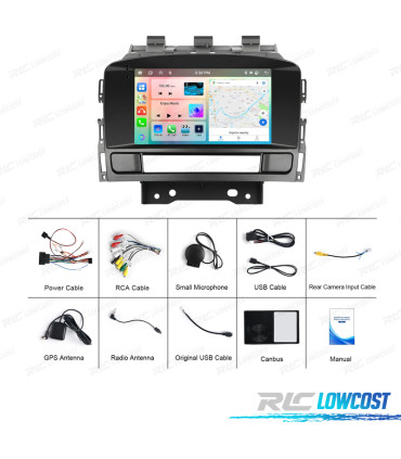RÁDIO GPS ANDROID 13 OPEL ASTRA J 09-12
