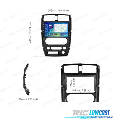 RÁDIO GPS ANDROID 13 SUZUKI JIMNY 07-12