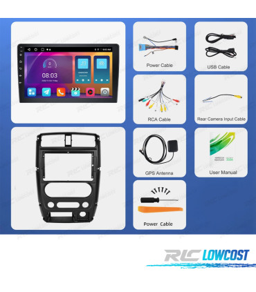 RÁDIO GPS ANDROID 13 SUZUKI JIMNY 07-12