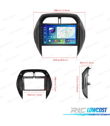 RÁDIO GPS ANDROID 13 TOYOTA RAV4 03-06