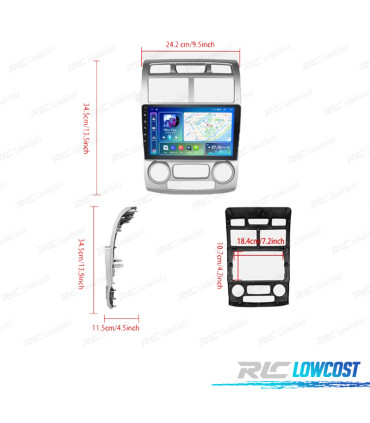 RÁDIO GPS ANDROID 13 KIA SPORTAGE 04-10