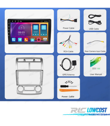 RÁDIO GPS ANDROID 13 KIA SPORTAGE 04-10