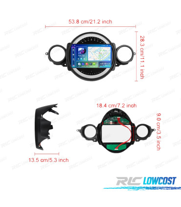RÁDIO GPS ANDROID 13 MINI COOPER 06-13