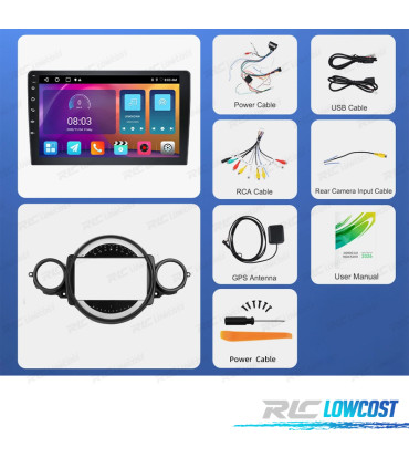 RÁDIO GPS ANDROID 13 MINI COOPER 06-13