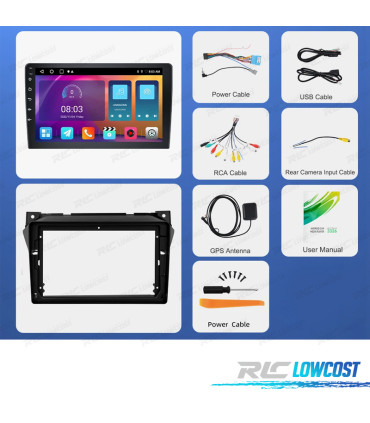 RÁDIO GPS ANDROID 13 SUZUKI ALTO 09-13