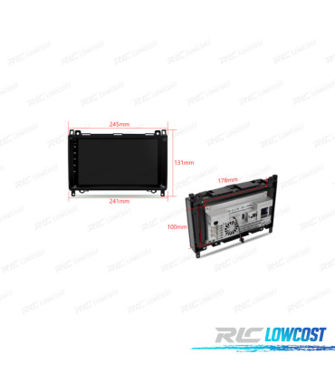 RÁDIO GPS ANDROID 13 MERCEDES-BENZ W639 9" QUALCOMM SNAPDRAGON 665