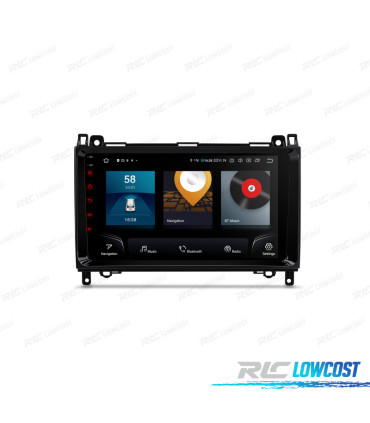 RÁDIO GPS ANDROID 13 MERCEDES-BENZ W639 9" QUALCOMM SNAPDRAGON 665