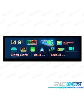 RÁDIO GPS ANDROID 14 BMW SÉRIE 5 F07 CIC 15" 8GB+128GB