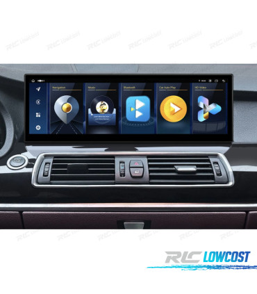 RÁDIO GPS ANDROID 14 BMW SÉRIE 5 F07 CIC 15" 8GB+128GB