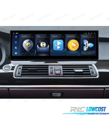 RÁDIO GPS ANDROID 14 BMW SÉRIE 5 F07 GT NBT 14" 8GB+128GB