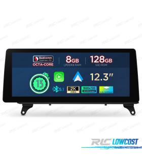 RÁDIO GPS ANDROID 14 BMW X5 E70 / X6 E71 CIC 12.3" 8GB+128GB