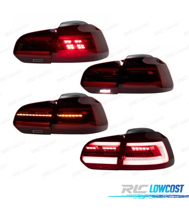 FAROLINS TRASEIROS LED VW GOLF 6 08-12 LOOK MK8