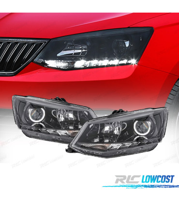 FARÓIS SKODA FABIA 15-18 DRL