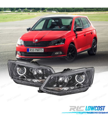 FARÓIS SKODA FABIA 15-18 DRL
