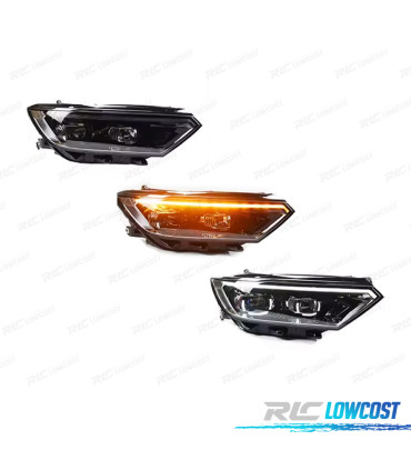 FARÓIS VOLKSWAGEN PASSAT 15-19 LOOK B8.5 LED