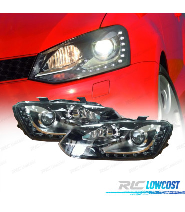 FARÓIS VOLKSWAGEN POLO 6R 6C 09-17 LOOK GTI