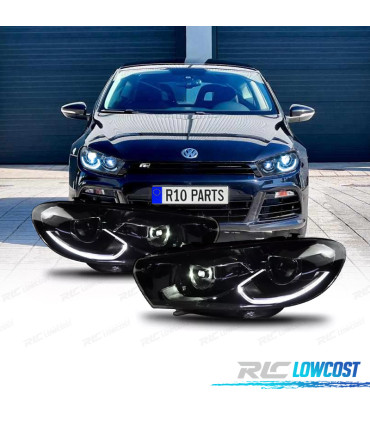 FARÓIS LED VOLKSWAGEN SCIROCCO 08-14 LOOK R 2015