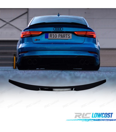 AILERON AUDI A3 8V 12-20 PRETO BRILHANTE