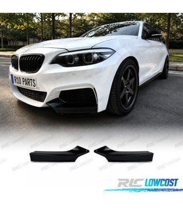 SPLITTERS BMW F22 14-21 LOOK M PRETO BRILHANTE