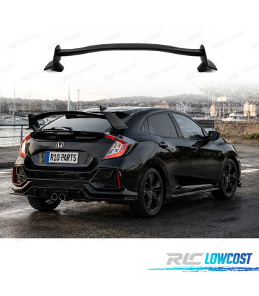 AILERON SPOILER HONDA CIVIC HATCHBACK 16-20 LOOK TYPE R PRETO MATE
