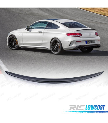 LIP SPOILER TRASEIRO MERCEDES CLASE C COUPE C205 14-18 AMG PRETO BRILHANTE
