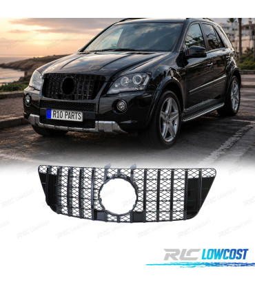 GRELHA FRONTAL MERCEDES M ML W164 08-11 LOOK AMG PRETO BRILHANTE